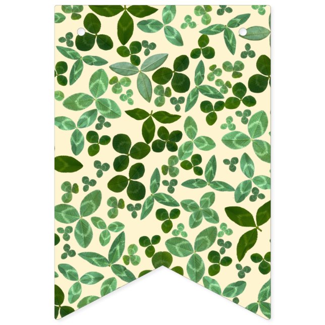 Banderines Happy St. Patrick's Day Lucky Clover (Primera bandera)