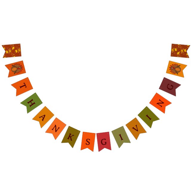 Banderines HAPPY THANKSGIVING bunting banner (Todo)