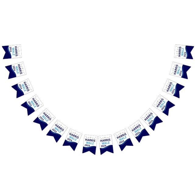 Banderines Harris Walz 2024 para President Blue Wave (Todo)