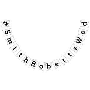 BANDERINES HASHTAG, SU TEXTO PERSONALIZADO