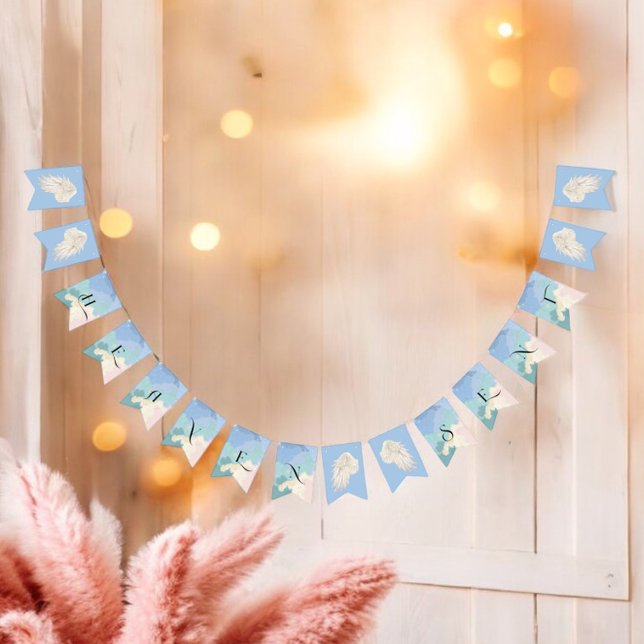 Banderines Heaven Sent Elegant Pastel Baby Shower (Subido por el creador)