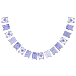 Banderines Hibiscus & lace BLUE