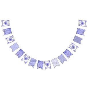 Banderines Hibiscus & lace BLUE