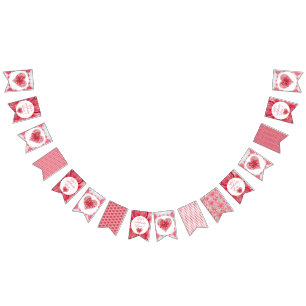 Banderines Hibiscus & lace RED