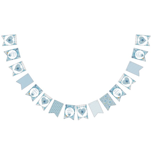 Banderines Hibiscus & lace TURQUOISE (Todo)