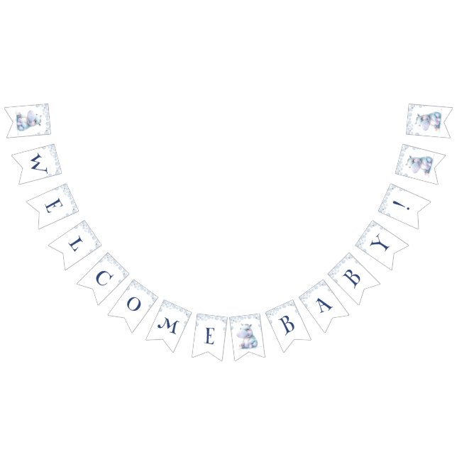 Banderines Hippo Bienvenida Bebé (Todo)