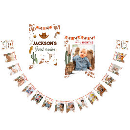 Banderines Hito fotográfico de 12 meses de cumpleaños