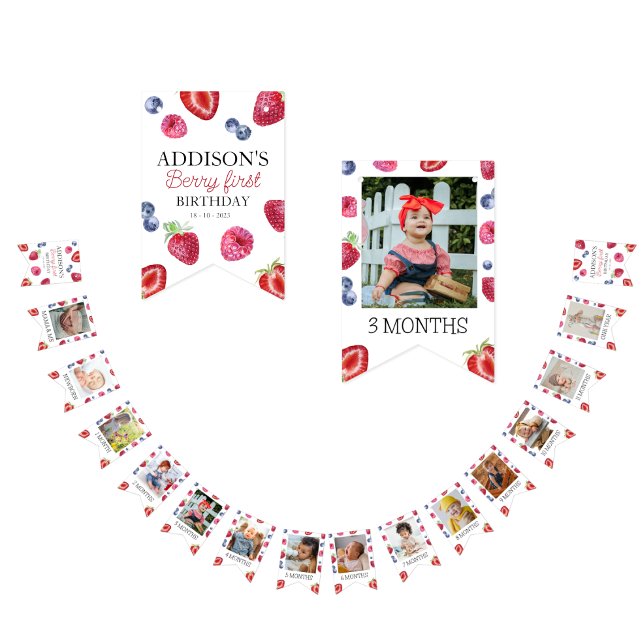Banderines Hito fotográfico de 12 meses de cumpleaños (Subido por el creador)