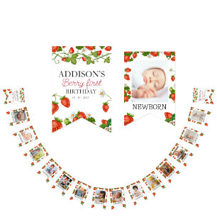 Banderines Hito fotográfico de 12 meses de cumpleaños