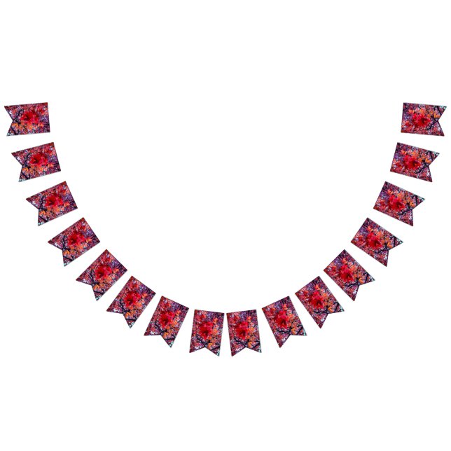 Banderines Hojas rojas brillantes (Todo)