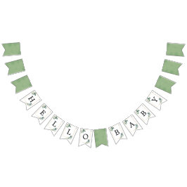 Banderines Hola bebé - Banner de Bunting de Baby Shower