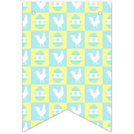 Banderines Huevos de gallo de patrón de tablero de chequeo de