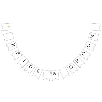 Banderines Ideas elegantes simples modernas de la boda de los