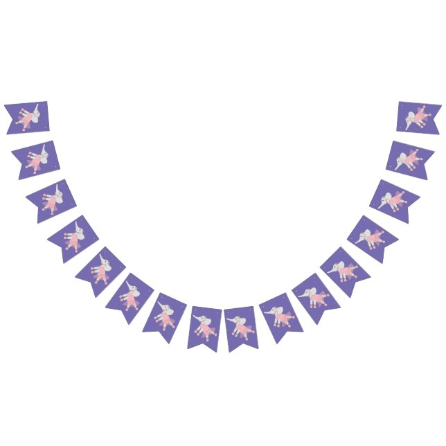 Banderines illusima Ballerina Elephant Purple (Todo)