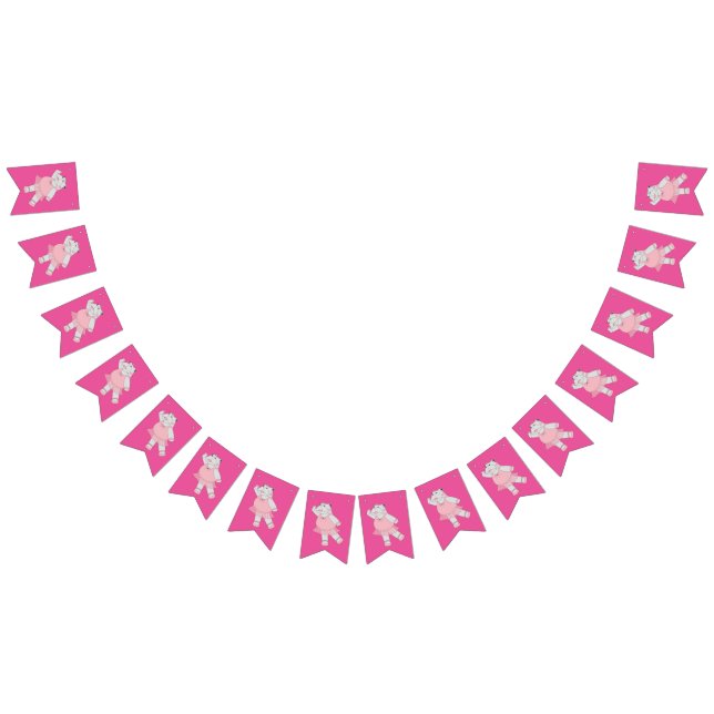 Banderines illusima Ballerina Hippo Pink (Todo)