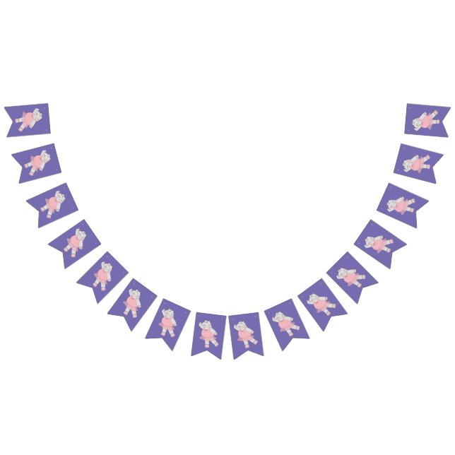 Banderines illusima Ballerina Hippo Purple (Todo)