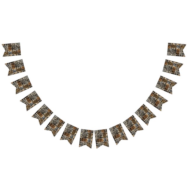 Banderines Impresión animal - Banner de Bunting Fiesta (Todo)