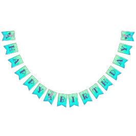 Banderines Impresionante Sirena con pelo de arco iris y cola 