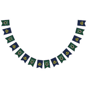 Banderines Insignia/ Tartán del Clan Abercrombie y Cardo Dora
