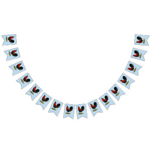 Banderines Juego americano BB Rojo negro