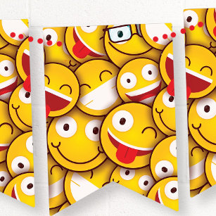 Banderines Kawaii Cute Emoji Emoticon.