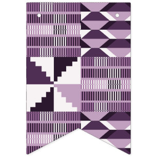 Banderines Kente Block - Ciruela Fumada