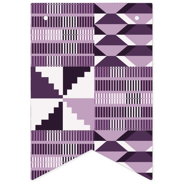 Banderines Kente Block - Ciruela Fumada (Primera bandera)