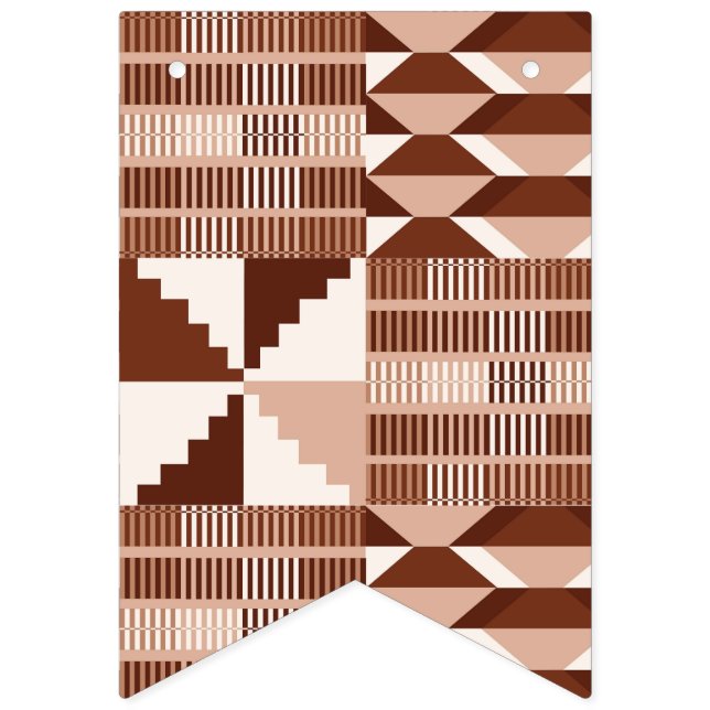 Banderines Kente Block - Terracota de Arcilla (Primera bandera)