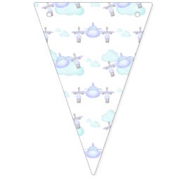 Banderines Kids Lilac Airplane Volando Aviation Cumpleaños