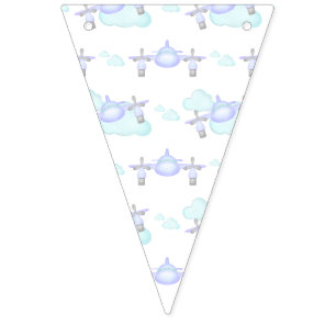 Banderines Kids Lilac Airplane Volando Aviation Cumpleaños