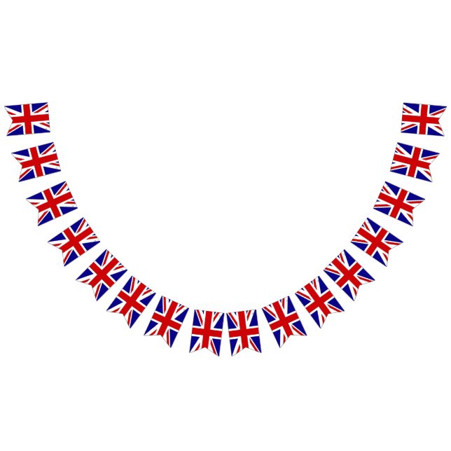 Banderines King Charles Coronation Union Jack British Bunting (Todo)