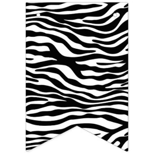 Banderines La cebra raya negro y blanco del modelo + sus