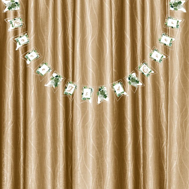 Banderines La decoración Boda de las hojas tropicales verdes (Subido por el creador)