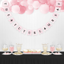 Banderines La futura señora Pink Stripes Bridal Ducha Frances