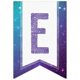 Banderines La tipografía de color morado cree en la magia