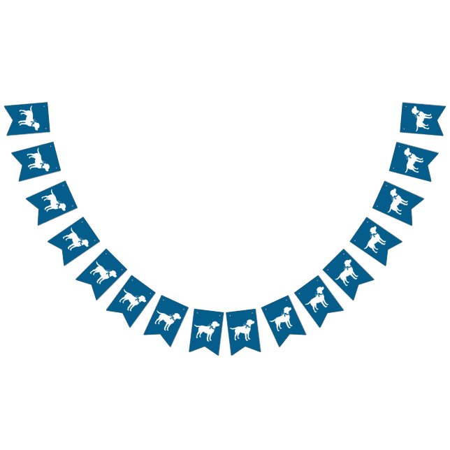 Banderines Labrador Dog Baby Shower Blue Boy Lab (Todo)