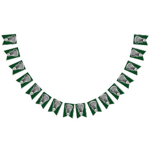 Banderines Lacrosse Sports Green Bunting Flags