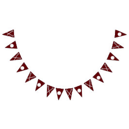 Banderines Lacrosse Team Maroon Bunting Flags