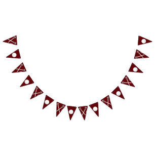 Banderines Lacrosse Team Maroon Bunting Flags