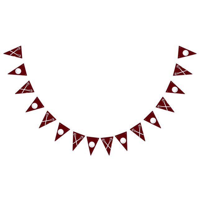 Banderines Lacrosse Team Maroon Bunting Flags (Todo)