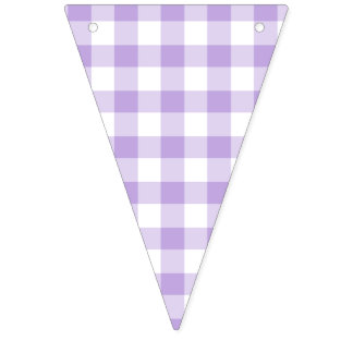Banderines Lavanda suave de Gingham clásica