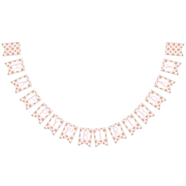 Banderines Leche y galletas cumpleaños rosado (Todo)