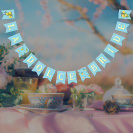 Banderines Lemons Blue La Dolce Bridal Shower