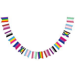 Banderines LGBTQ Gay Lesbian Pan Bi Ally Trans Abro Orgullo