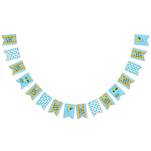 Banderines Ligas del feliz cumpleaños y pajarita