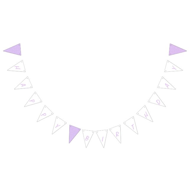 Banderines Lilac Blossom Happy Birthday Bunting Flags (Todo)