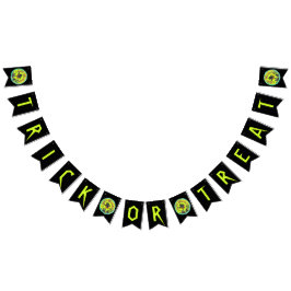 Banderines Lime green Happy Halloween