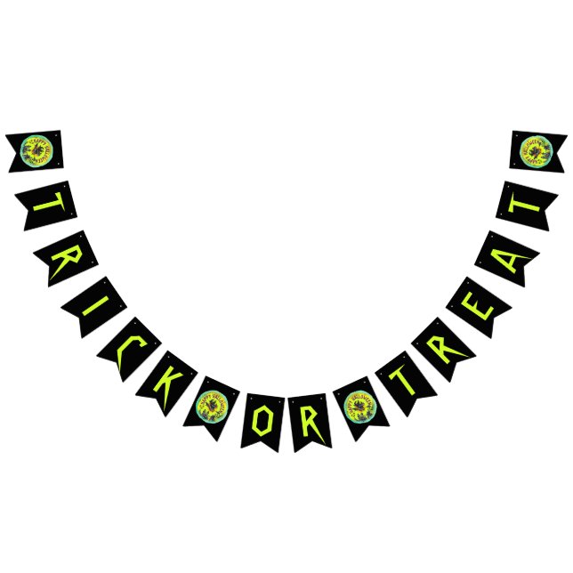 Banderines Lime green Happy Halloween (Todo)