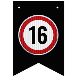 Banderines Límite de velocidad para los 16 años de edad