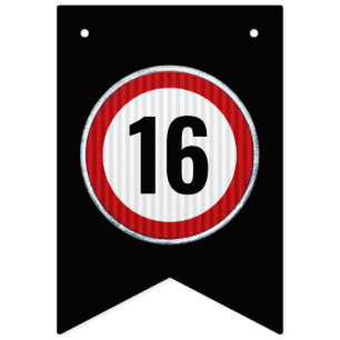 Banderines Límite de velocidad para los 16 años de edad